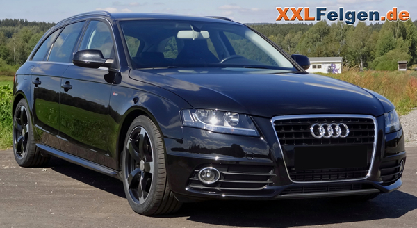 Audi A4 Avant + schwarz matte DBV Torino 2 Alufelgen Audi A4 Avant + schwarz matte DBV Torino 2 Alufelgen