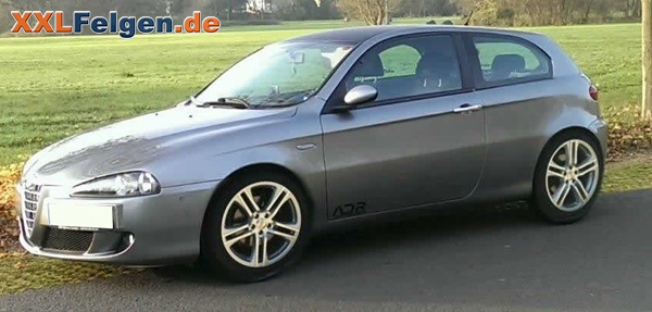 Alfa Romeo 147 mit silber lackierten DBV Mauritius Alufelgen Alfa Romeo 147 mit silber lackierten DBV Mauritius Alufelgen