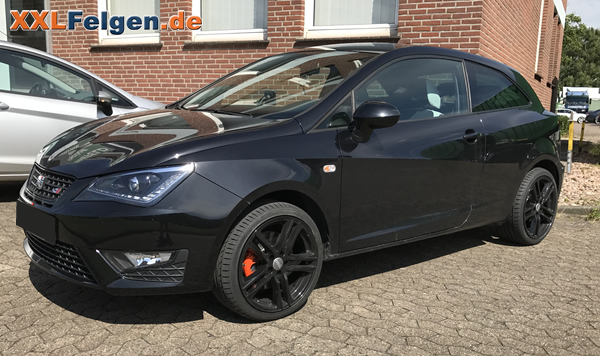 Alufelgen 17 Zoll DBV Mauritius schwarz am Seat Ibiza Alufelgen 17 Zoll DBV Mauritius schwarz am Seat Ibiza