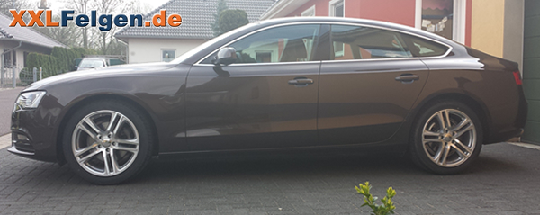 Audi A5 Sportsback + Mauritius 18 Zoll Alufelgen als Komplettrad Audi A5 Sportsback + Mauritius 18 Zoll Alufelgen als Komplettrad