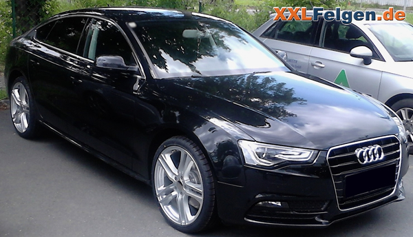 Audi A5 Sportback mit DBV Mauritius Alufelgen silber Audi A5 Sportback mit DBV Mauritius Alufelgen silber