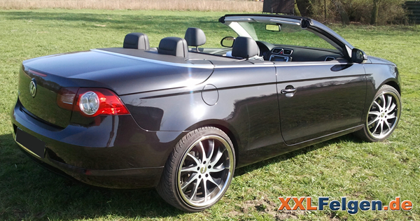 VW Eos + DBV Milano black 19 Zoll Tiefbettfelgen mit ABE