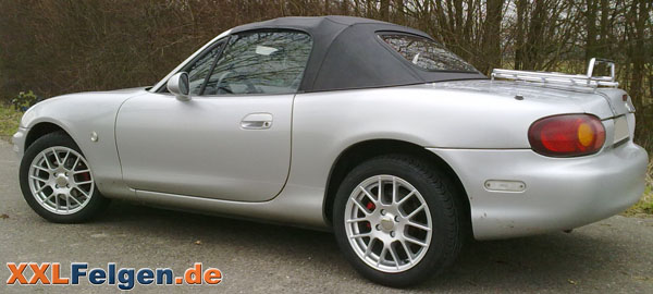 Mazda MX5 + DBV Arizona 15 Zoll Alufelgen und Reifen