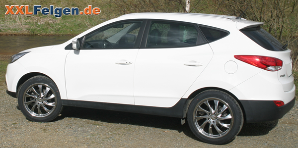 Hyundai iX35 und 19 Zoll DBV Milano hyperlack Alufelgen