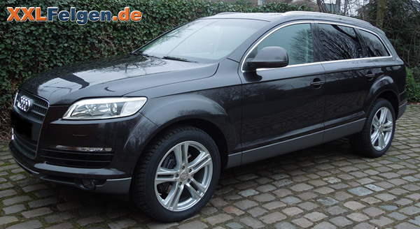 Audi Q7 mit 20 Zoll Felgen von DBV der Mauritius in silber Audi Q7 mit 20 Zoll Felgen von DBV der Mauritius in silber