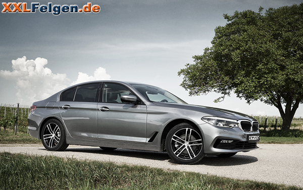 BMW 5er Limousine G30 mit DEZENT TZ DARK Alufelgen