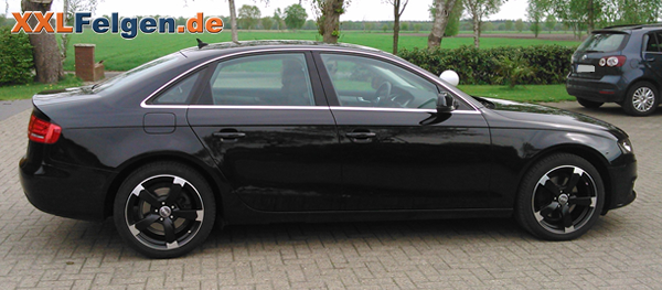 DBV Torino II Sommerfelgen in matt-schwarz, poliert für den Audi A4 DBV Torino II Sommerfelgen in matt-schwarz, poliert für den Audi A4
