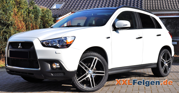 Mitsubishi ASX + DBV Mauritius black 19 Zoll Aluräder