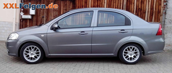 Felgen silber lackiert für Chevrolet Kalos in 15 Zoll Felgen silber lackiert für Chevrolet Kalos in 15 Zoll