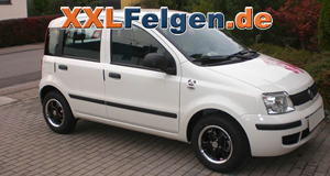 Scharze DBV Tahiti 13 Zoll Felgen für den Fiat Panda