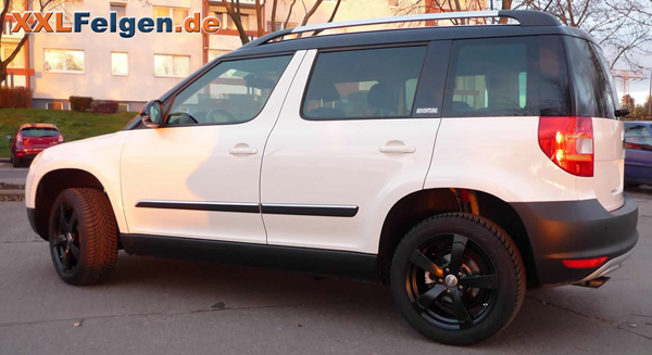 Schwarze DBV Torino II Winterfelgen für den Skoda Yeti