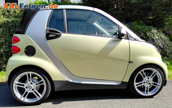 Smart ForTwo mit den Felgen aus dem XXL-Felgen-Shop