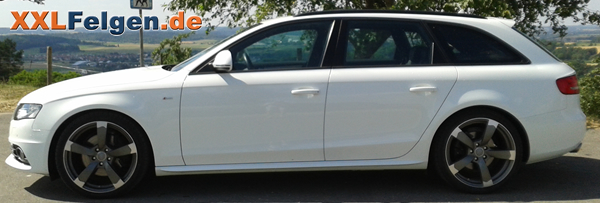 Teilpolierte DBV Torino II 19 Zoll Alufelgen für Audi A4 Typ B8