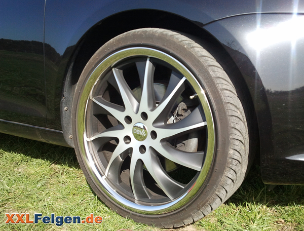 VW Eos + DBV Milano black 19 Zoll Leichtmetallfelgen