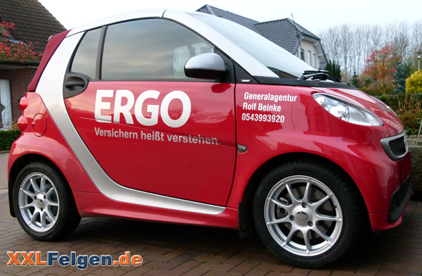 DBV Bali Alufelgen und Khumo Winterreifen für Smart Fortwo