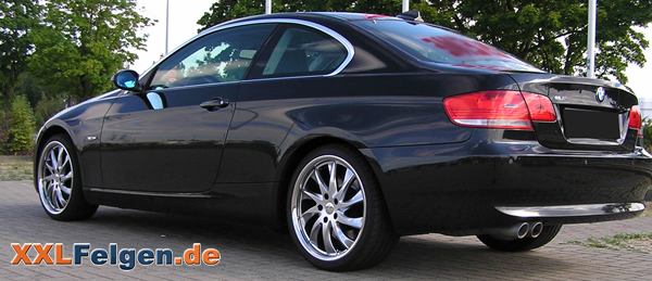 BMW 3er E92 + erstklassige DBV Milano 19 Zoll Turbinenfelgen