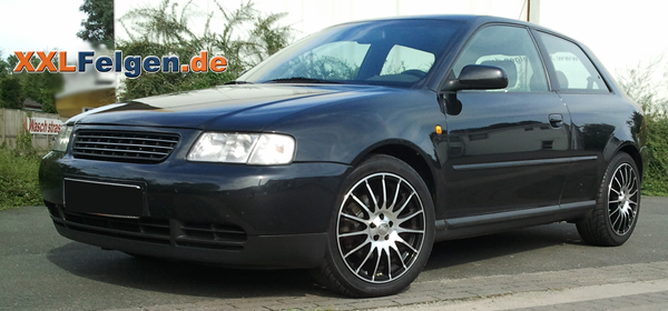 Schwarz polierte Alufelgen für Audi A3 Schwarz polierte Alufelgen für Audi A3
