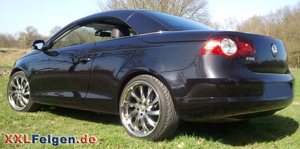 VW Eos mit DBV Milano 19 Zoll Hyperlack Felgen