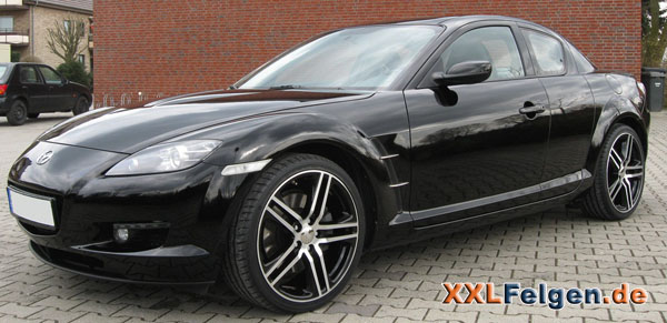 Mazda RX 8 mit DBV S Mauritius black 19 Zoll Felgen